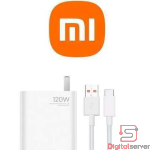 CARGADOR PARA CELULARES XIAOMI 120W / USB A TIPO-C / CARGA RAPIDA / BLANCO