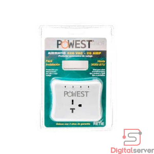 PROTECTOR DE VOLTAJE AUTOMATICO POWEST AIRMATIC 220V / 20A / 36000 BTU