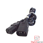 CABLE DE PODER HEMBRA A MACHO / 50 CENTIMETROS / NEGRO 