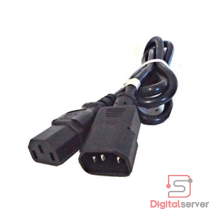CABLE DE PODER HEMBRA A MACHO / 50 CENTIMETROS / NEGRO 
