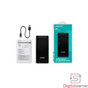 POWER BANK / ADATA C20 / 20000MAH / CARGA PORTÁTIL / DOBLE SALIDA USB / COLOR NEGRO