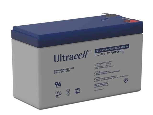 BATERIA PARA UPS ULTRACELL / 12V 7AH / UL7-12 (12V 7AH/20HR)