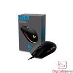 MOUSE GAMER LOGITECH G203 NEGRO / RGB / 8000 DPI / 6 BOTONES  