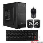 COMBO CASE QUASAD C3151 / FUENTE DE PODER 850W  / TECLADO / MOUSE / PARLANTES / NEGRO