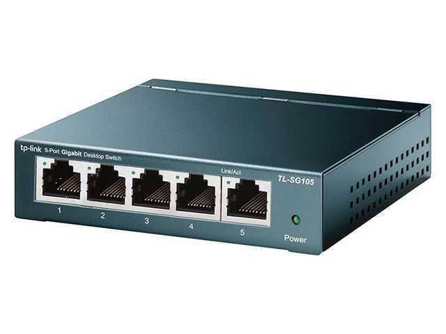 SWITCH TP-LINK TL-SG105 5 PUERTOS / GIGABIT / 10/100/1000MBPS / METALICO