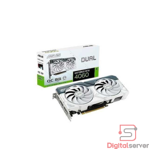 TARJETA GRAFICA DE VIDEO ASUS DUAL RTX 4060 / GDDR6 8GB / OC / 2 VENTILADORES / BLANCO
