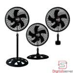 VENTILADOR AGILER 3 IN 1 PIE/PARED/PEDESTAL 18 PULG 60 VATIOS DE PODER 5 ASPAS PLASTICAS