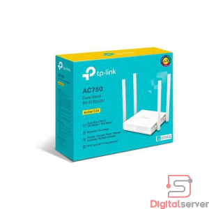 ROUTER TP-LINK AC750 ARCHER C24 / DOBLE BANDA / 4 PUERTOS LAN / 3 EN 1 / BLANCO 