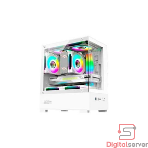 CASE ARMAGGEDDON AQUARON DUPLEX ONE ARGB / 3 VENTILADORES ARGB INTEGRADOS / M-ATX / COLOR BLANCO