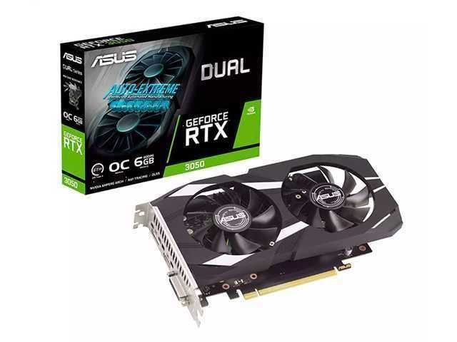 TARJETA GRAFICA DE VIDEO ASUS DUAL GEFORCE RTX 3050 OC / 6GB / GDDR6 / 2 VENTILADORES