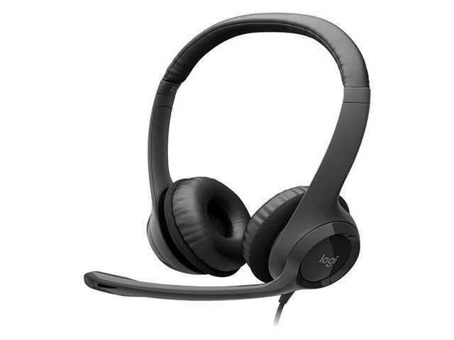 AUDIFONOS LOGITECH H390 MICROFONO EXTERNO ALAMBRICO / CONECTOR USB / CONTROL DE VOLUMEN-MUTE / COLOR NEGRO