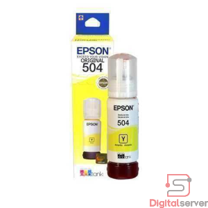 BOTELLA DE TINTA EPSON 504 ORIGINAL / AMARILLA YELLOW / SISTEMA ECOTANK / 70ML