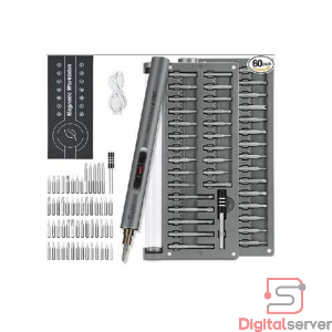 KIT DE DESTORNILLADOR ELÉCTRICO DE PRECISIÓN KAISI K-D355 RECARGABLE / TIPO C / CON LINTERNA