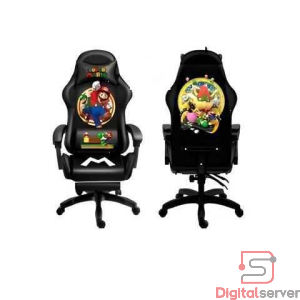 SILLA GAMER CON ALTAVOCES / NEGRA / MARIO BROS