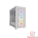 CASE CORSAIR 3000D RGB AIRFLOW / MID-TOWER ATX / VIDRIO TEMPLADO / 3 VENTILADORES INCLUIDOS / COLOR BLANCO / SIN FUENTE