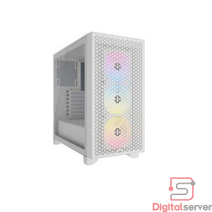CASE CORSAIR 3000D RGB AIRFLOW / MID-TOWER ATX / VIDRIO TEMPLADO / 3 VENTILADORES INCLUIDOS / COLOR BLANCO / SIN FUENTE