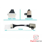 PIN DE CARGA DC JACK DELL LATITUDE 3510 / 3410 /  4.5X3.0MM / 6 CM / 8 PINES 7 HILOS