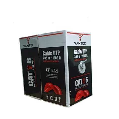 CABLE DE RED VANTEC CATEGORIA CAT 6E / 305 MTS / 80% COBRE / CERTIFICADO