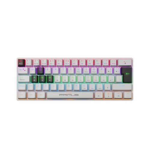 TECLADO MECÁNICO PRIMUS / BALLISTA 61T / USB / ESPAÑOL / INTERRUPTOR ROJO / COLOR BLANCO - Imagen 2