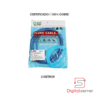 PATCH CORD UTP CAT 6 | 100% COBRE | CERTIFICADO ROHS Y FLUKE | 2 METROS