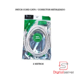 PATCH CORD UTP CAT 6 / CONECTOR METÁLICO BLINDADO / FTP / CCA / 2 METROS