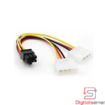 CABLE DE PODER MOLEX 4 PINES MACHO X2 A 6 PINES HEMBRA / PCI / 15 CMS