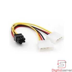 CABLE DE PODER MOLEX 4 PINES MACHO X2 A 6 PINES HEMBRA / PCI / 15 CMS