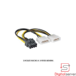 CABLE DE PODER MOLEX 4 PINES MACHO X2 A 8 PINES HEMBRA / PCI / 15 CMS