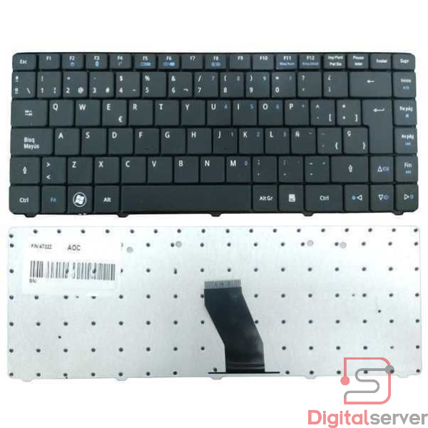 TECLADO PARA LAPTOP ACER ASPIRE 4332 4732 4732Z GATEWAY Z06 Z07 NV40 NV42 NV44 NV4400 D725 D525 D727 NEGRO