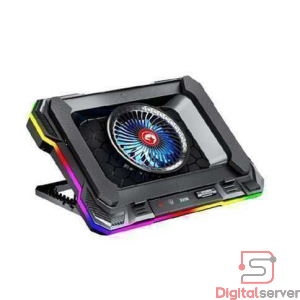 BASE DE ENFRIAMIENTO PARA LAPTOP / MARVO ATLAS FN-43 / 14-19" / RGB / 1 VENTILADOR / 2200 RPM / 89 CFM / SOPORTE TELÉFONO / 2 USB / AJUSTABLE / SILENC