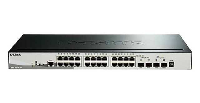 SWITCH D-LINK DGS-1510-28X / RACKEABLE / 24 PUERTOS GIGABIT + 4 PUERTOS SFP+ 10G / LAYER 3 / VLAN / APILABLE / 128 GBPS / 19"