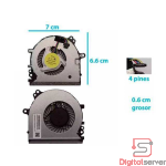 VENTILADOR COOLER FAN HP 430-G3 831904-001 / 831902-001 ( 4 LINEAS ) / PARA LAPTOP
