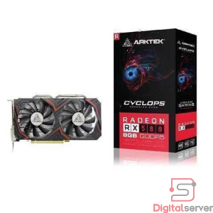 TARJETA GRAFICA DE VIDEO ARKTEK CYCLOPS / RX 580 / GDDR5 8GB / 2 VENTILADORES / 1 HDMI - 1 DP - 1 DVI