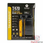 RADIO TRANSMISOR WALKIE TALKIE MOTOROLA TALKABOUT T470 2 X 1 22 CANALES / ALCANCE 56 KM / RESISTENTE AL AGUA IPX4