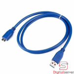 CABLE DE DATOS VELLYGOOD PARA DISCOS DUROS [PORTABLES EXTERNOS / 1.5 METROS / USB 3.0 / AZUL