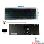 TECLADO LENOVO L340-15 SERIES / L340-15API / L340-15IRH / L340-15IWL / L340-17IRH CON BACKLIGHT AZUL / BOTÓN POWER / SIN FRAME / SP / NUMÉRICO
