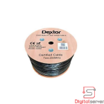 CABLE DE RED DEXTOR CATEGORIA 6 EXTERIOR / 70% COBRE / CABLE CERTIFICADO / DOBLE CAPUCHA / TRANSFERENCIA 1GBPS / 305 METROS