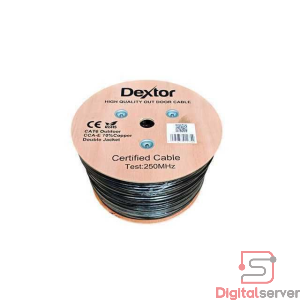 CABLE DE RED DEXTOR CATEGORIA 6 EXTERIOR / 70% COBRE / CABLE CERTIFICADO / DOBLE CAPUCHA / TRANSFERENCIA 1GBPS / 305 METROS