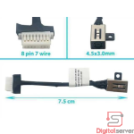PIN DE CARGA / DC JACK DELL 7706 P98F / CON CABLE /  8 CM / 8 PINES 7 HILOS / 4.5X3.0MM