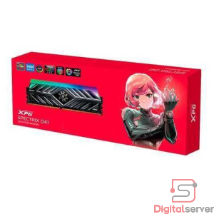 MEMORIA RAM DDR4 16GB / XPG SPECTRIX D41 RGB / 3200MHZ CL16 / NEGRO / CON ILUMINACIÓN RGB
