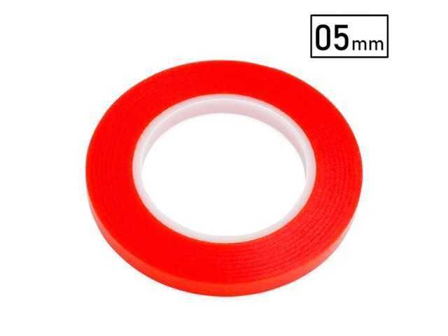 CINTA DOBLE FAZ 5MM PARA PEGAR PANTALLAS DE LAPTOP / COLOR ROJO