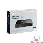 NVR TP-LINK VIGI NVR1004H-4P/ 8MPX 4K / 4 CANALES / POE / H.265 PLUS /ONVIF / SOPORTA 1 DISCO HASTA 10TB