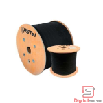 CABLE DE FIBRA ÓPTICA DROP / 8 HILOS / G.657A2 / 3 MENSAJEROS DE METAL / CUBIERTA LSZH / CARRETE 2KM 