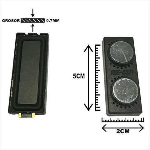 PARLANTE INTERNO UNIVERSAL PARA LAPTOP / 5CM X 2CM / 4 PINES DE SOLDAR