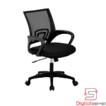 SILLA SECRETARIAL TERRAX C-809 / RESPALDO MALLA / BRAZOS FIJOS / BASE METÁLICA / COLOR NEGRO