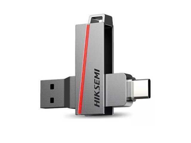 MEMORIA FLASH PENDRIVE HIKSEMI 128GB DUAL SLIM / USB 3.2 / LECTOR USB Y TIPO-C