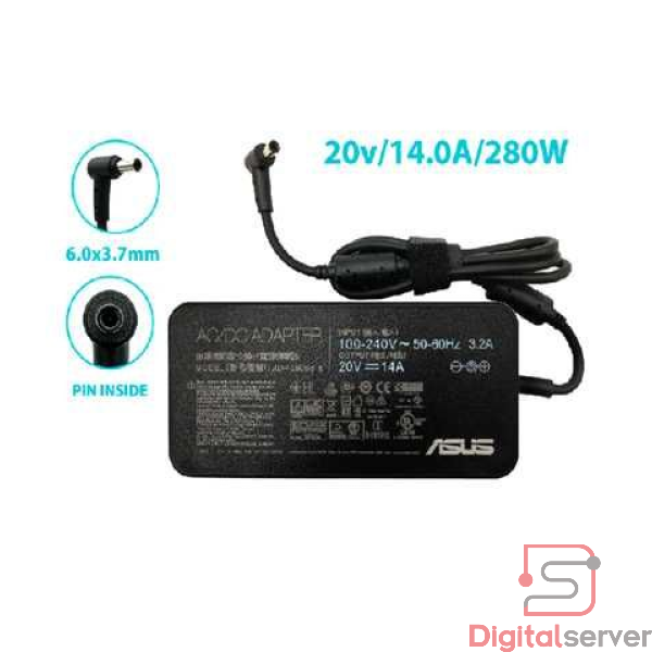 CARGADOR PARA LAPTOP ASUS SLIM 20V 14A 280W 6.0*3.7MM