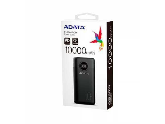 POWER BANK ADATA P10000QCD NEGRO / 10000 MAH / NEGRO / 2 USB / 1 TIPO-C