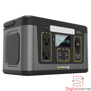 ESTACION DE ENERGIA PORTATIL SEEDEVIL 500W / 560WH / 9 PUERTOS / NEGRO / BATERIA LITHIUM