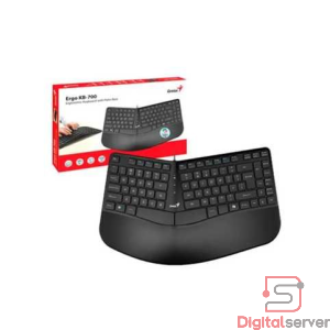 TECLADO ERGONÓMICO / GENIUS ERGO KB-700 / USB / COLOR NEGRO / MULTIMEDIA / CON TECLA COPILOT Y REPOSAMANOS